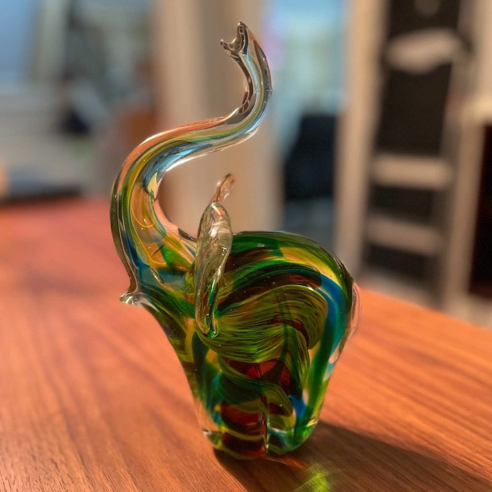 Vintage Glass Elephant